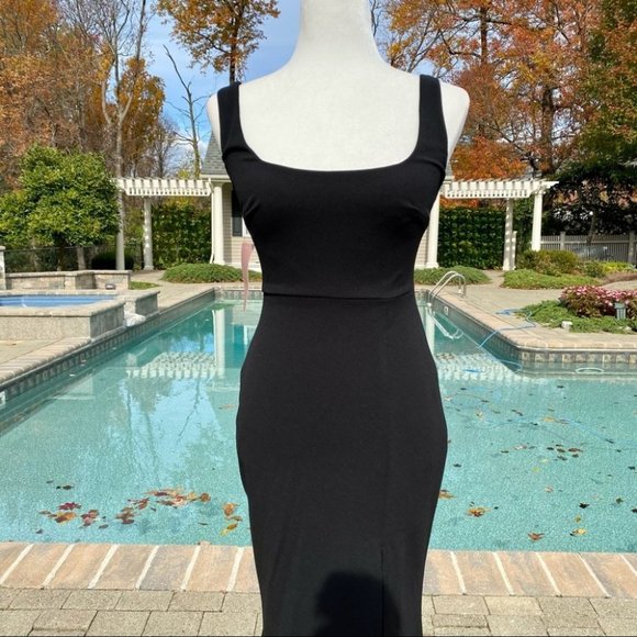 NWT BHLDN Adena Square-Neck Maxi Dress Black - Picture 7 of 9